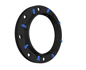 Series 1000 E-Z Flange Adapter adapts Ductile Iron Pipe to Flanges