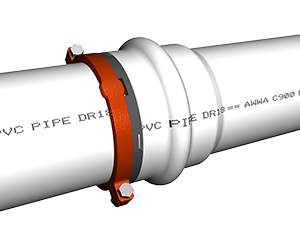 Series 5000 MEGA-STOP on 6 inch C900 PVC